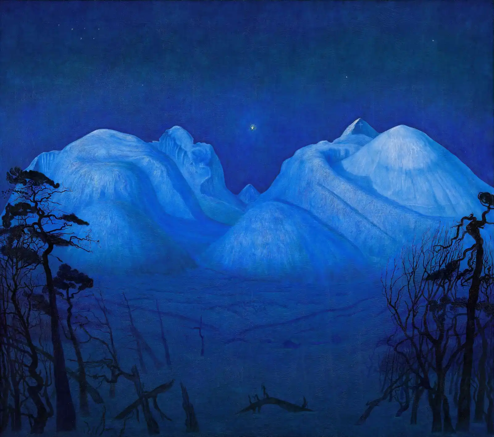 Winter Night in the Mountains